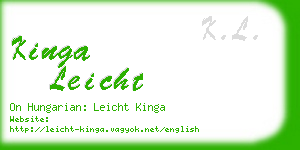 kinga leicht business card